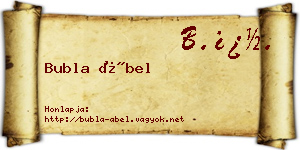 Bubla Ábel névjegykártya